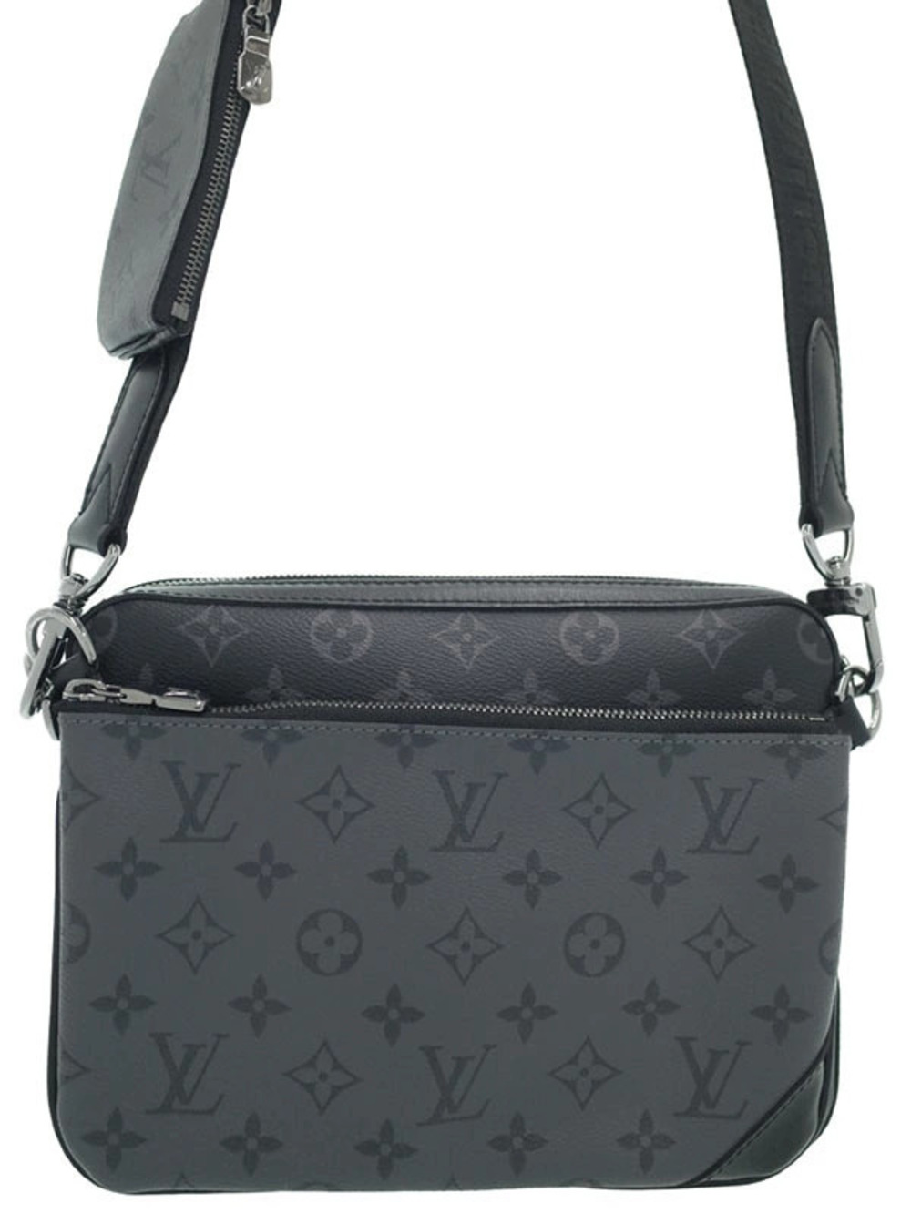 Louis Vuitton Monogram Eclipse Black Trio Messenger Shoulder Bag